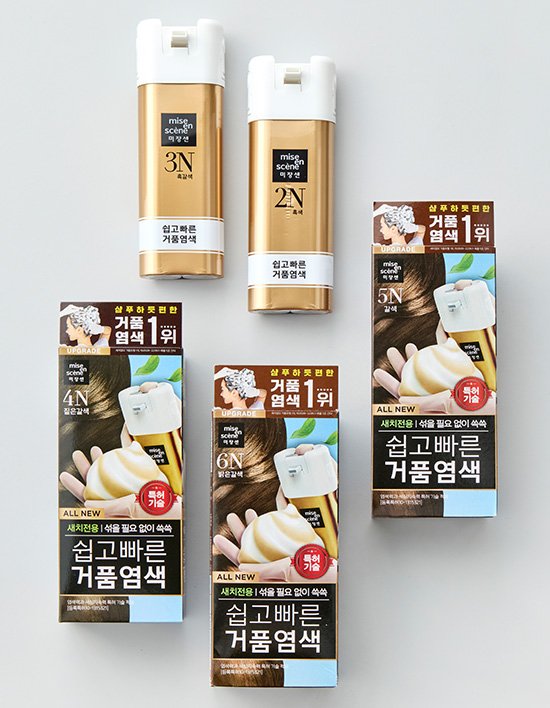 미쟝센] 올뉴 쉽고 빠른 거품 셀프 새치커버 염색약 80g 5종(택1